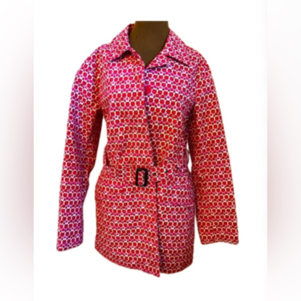 Patterned Gap fashion trench coat with belt